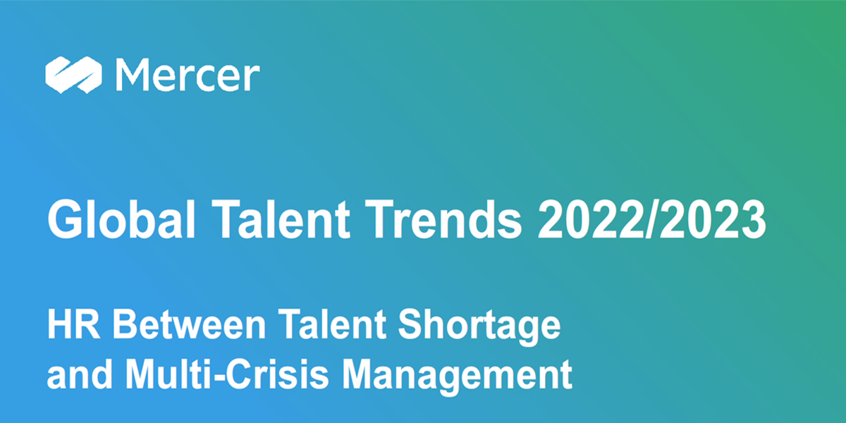 Mercer - HR Global-Talent-Trends Studie 2023